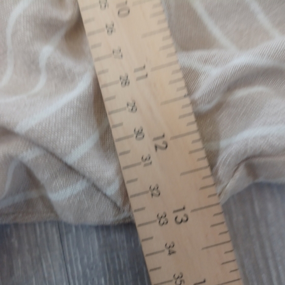 Revamped Linen Pants Womens Large 30X33 Beige Striped Lightweight Boho Beach - Picture 6 of 12